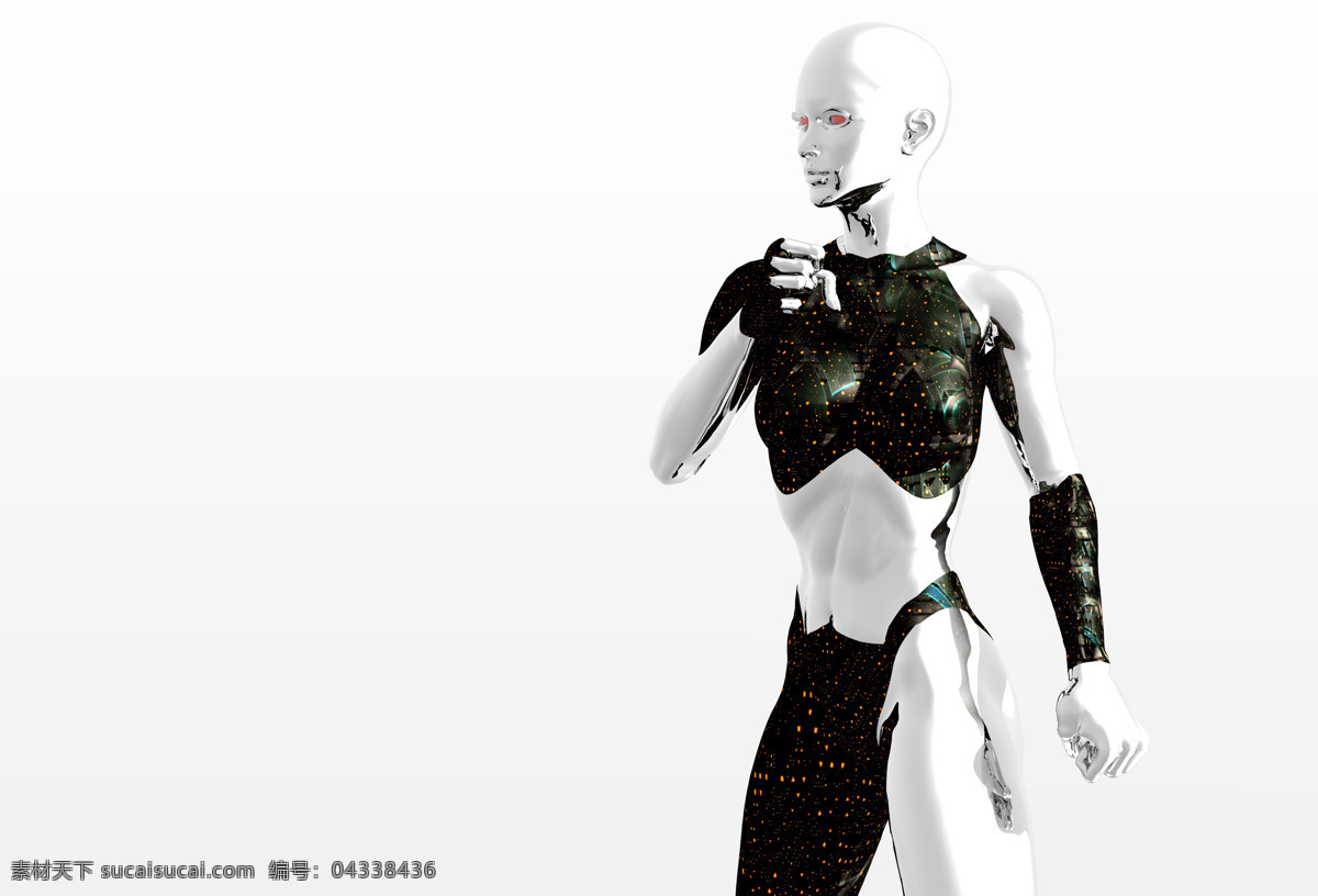 女 机器人 机器人管家 可爱机器人 高科技 自动化 3d设计 现代科学 其他类别 现代科技