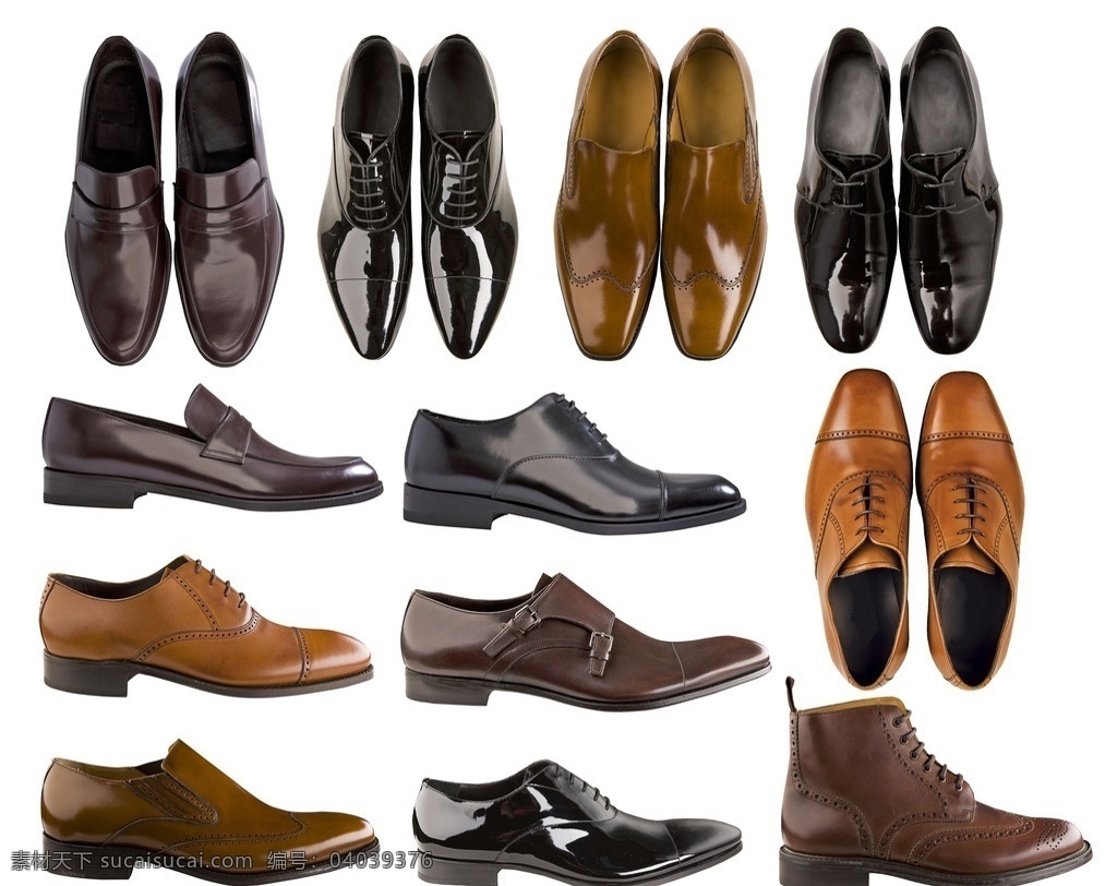 多款男式皮鞋 生活用品 男式皮鞋 设计图库 生活百科