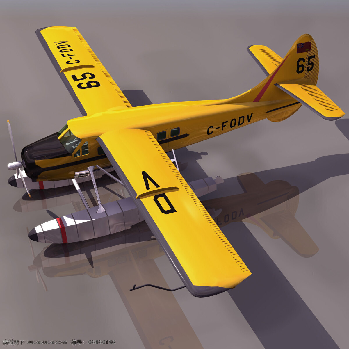 螺旋桨 滑翔机 空中表演 教练机 航模 3d模型素材 其他3d模型