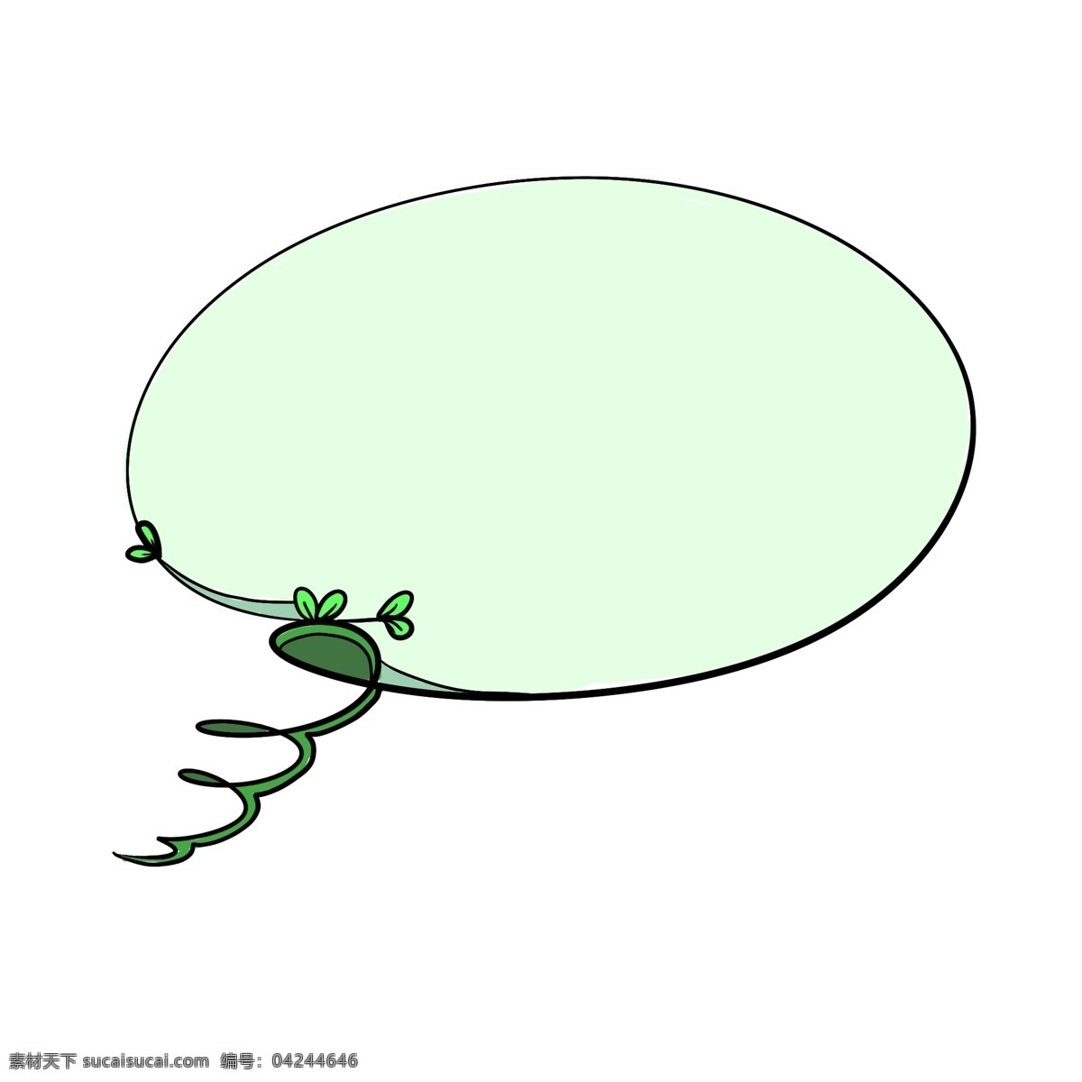 绿色 藤蔓 图案 对话框 清晰 简洁 简单 叶子 缠绕 手绘 卡通 实用 淡绿色 清雅 边框