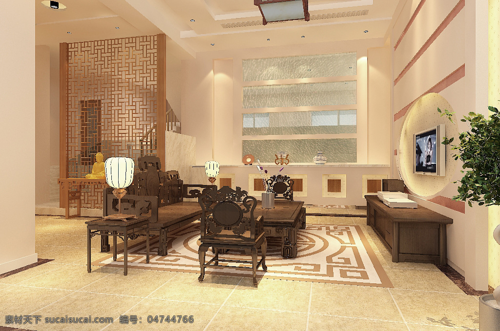 中式 风格 客厅 效果图 空间 模型 厨房 背景墙 沙发 欧式 餐厅 卫生间 大理石 吊灯 挂画 地板 椅子 现代 餐桌 茶几 门 窗帘