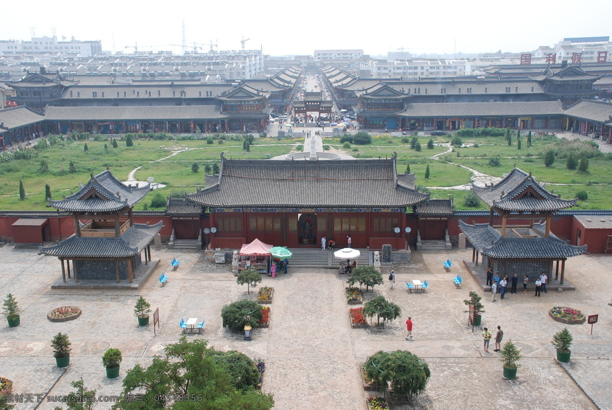 应县木塔 山西 应县 国家重点文物 佛宫寺 释迦塔 千年古塔 佛塔 塔顶 俯瞰 寺庙 园林 仿古街 国内旅游 旅游摄影