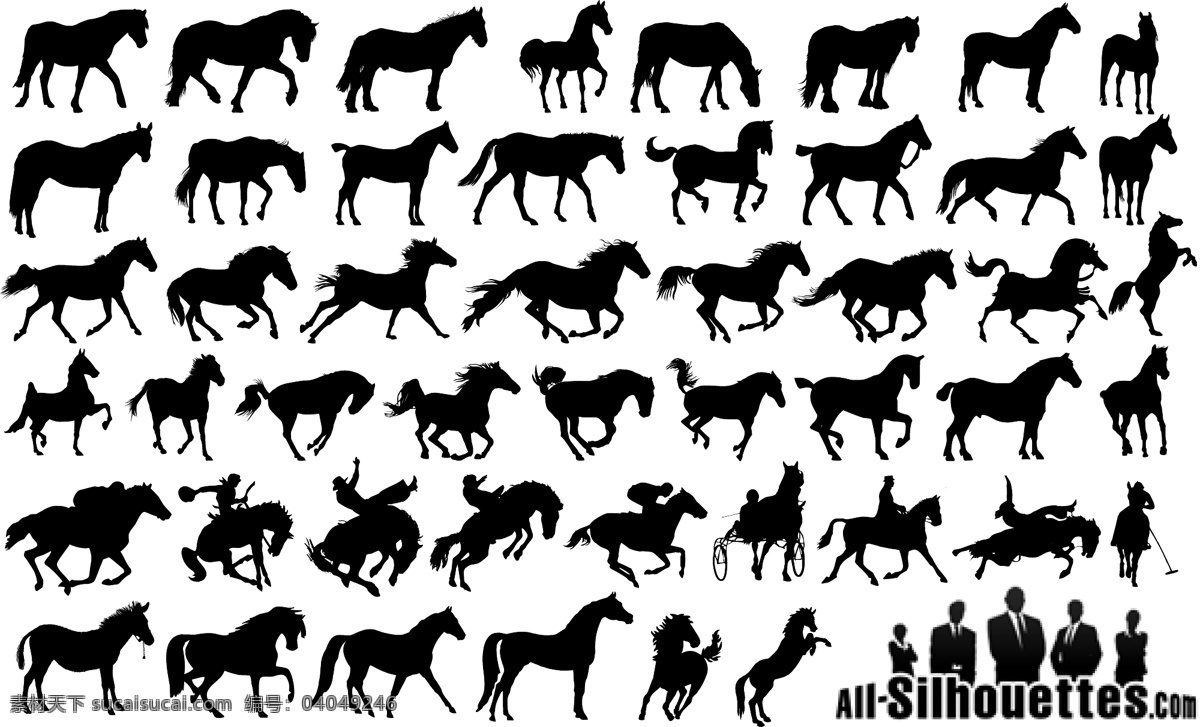 矢量 马 剪影 动物 马素材 矢量动物 矢量马 动物设计 矢量图 其他矢量图