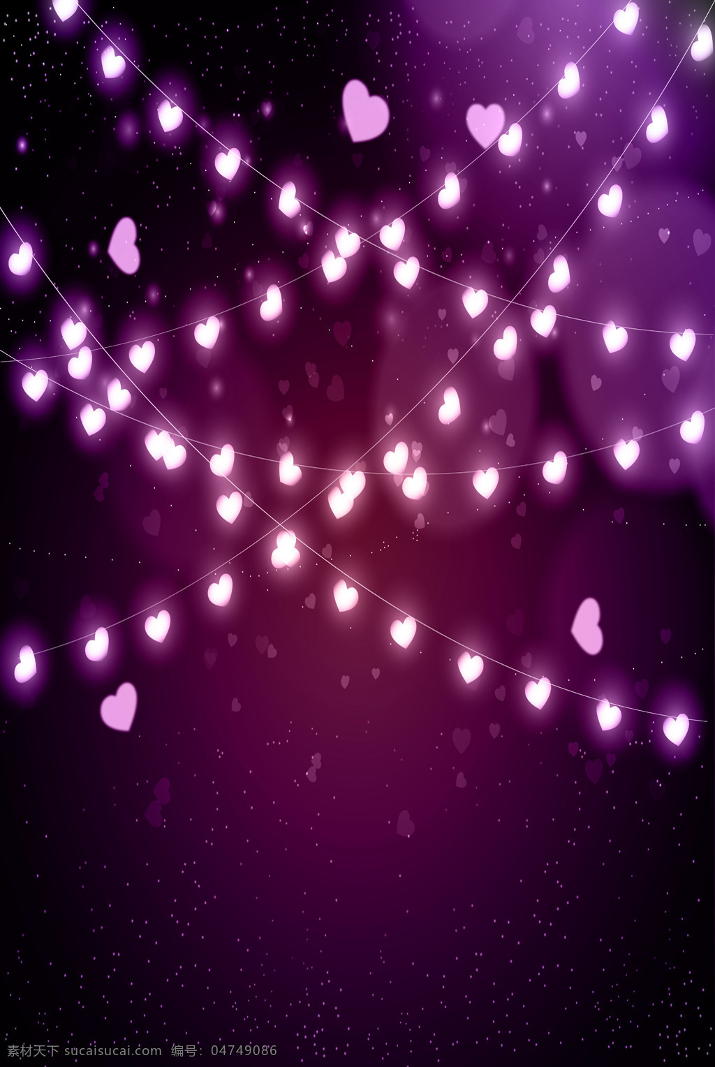 紫色 led 灯 背景 璀璨 灯光 炫彩 促销 爱心 矢量 灯火 节庆 浪漫