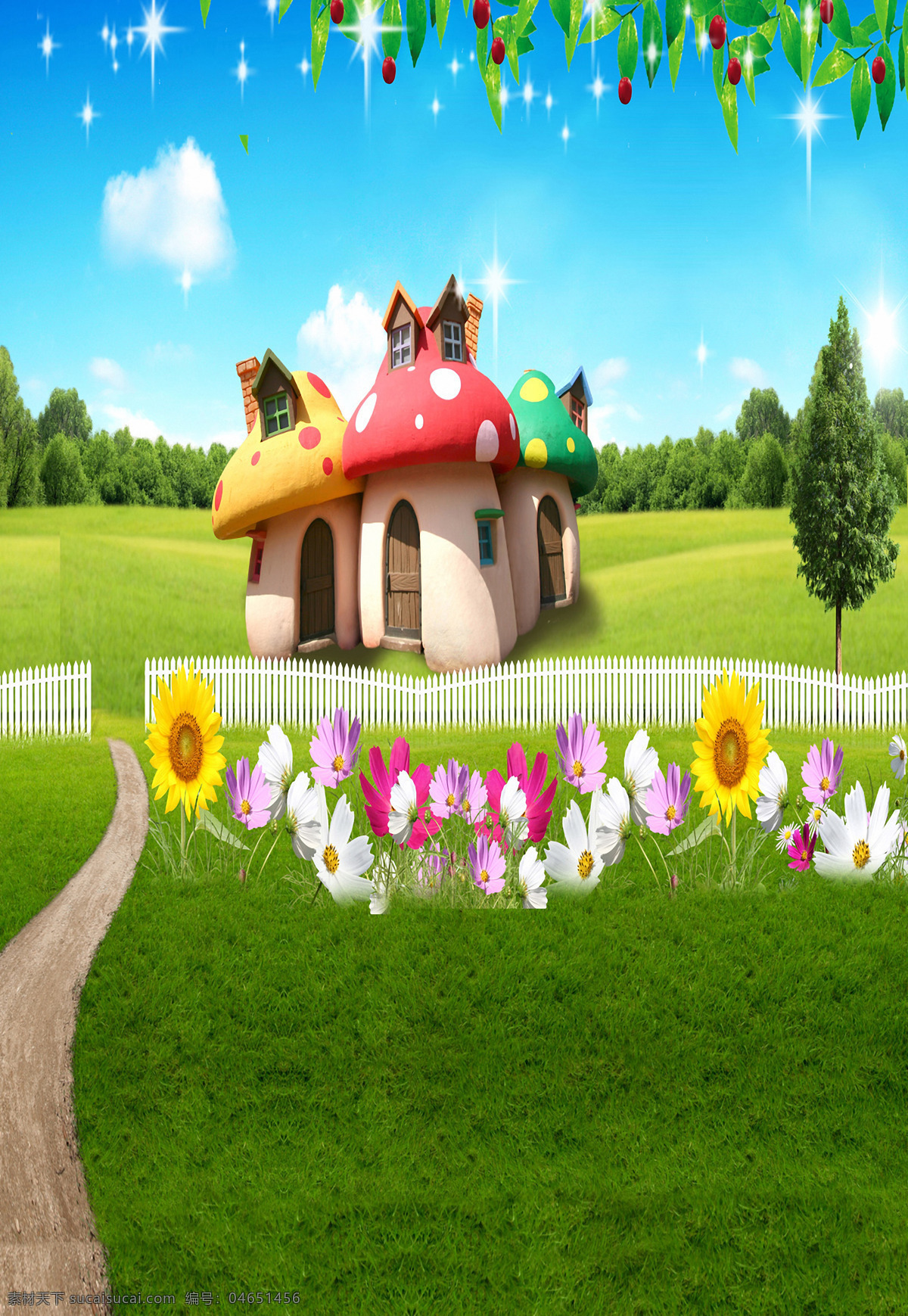 童话故事 童话 童话设计 童话小屋 草坪 花草 御锦华庭 环境设计 景观设计