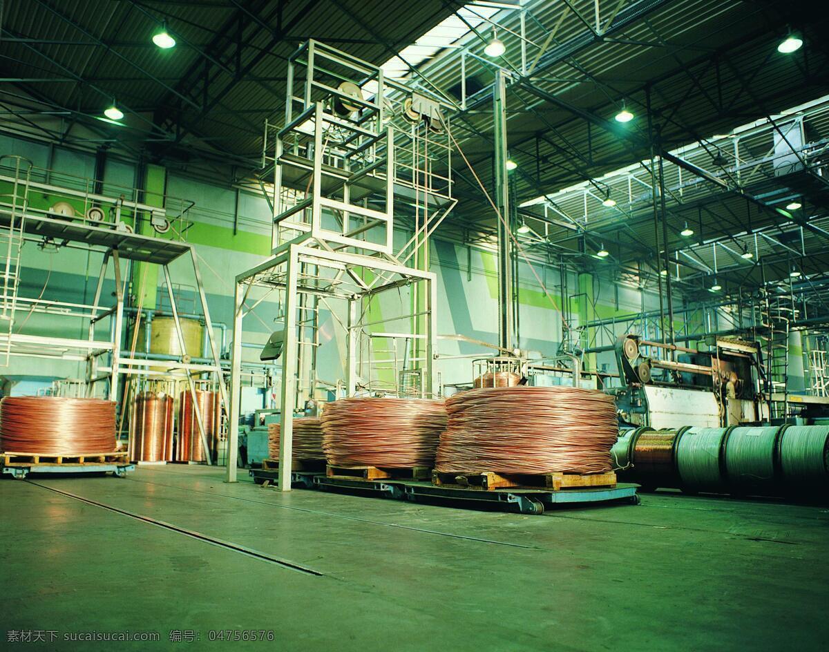 铜丝 原材料 电线 车间 工业 生产 现代科技 工业生产 摄影图库
