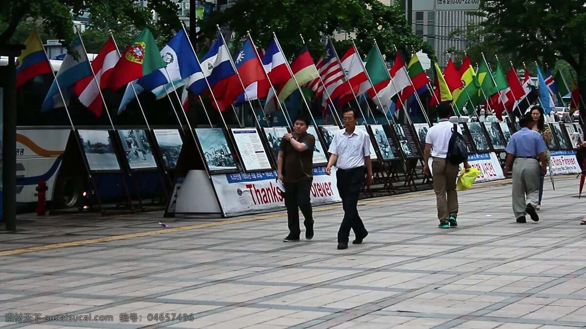 韩国 战争 memmorial 艺术与文化 人 世界国旗 纪念的 南方 旗帜 曼联 防御 在一起 盟友 街道 行走 行人