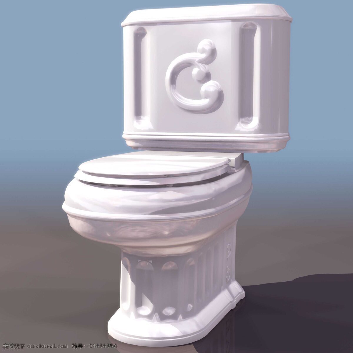 欧式坐便器 toilet 家居室内 坐便器 卫浴模型 3d模型素材 家具模型