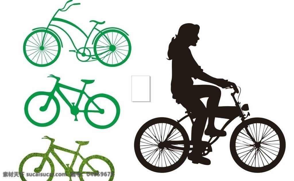 自行车剪影 美女自行车 美女骑单车 女款自行车 男款自行车