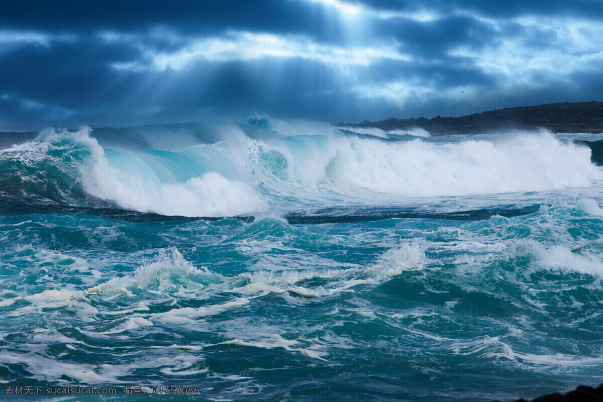 海浪 浪花 海岸 海滩 大海 海面 海边 天空 蓝天 海洋 蓝色海洋 自然风景 自然景观