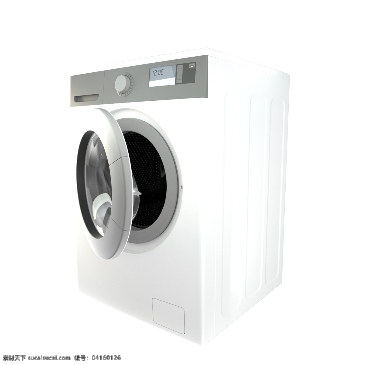 家用 全自动 洗衣机 c4d 白色金属 全自动洗衣机 洗衣服 洗衣 滚筒洗衣机 3d写实