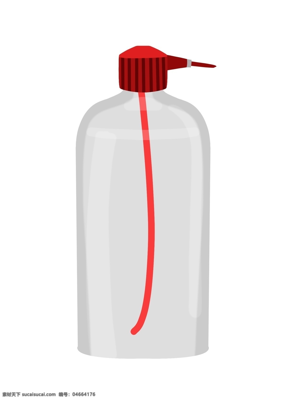 卡通 化学 瓶子 插画 化学瓶子 灰色的瓶子 容器 实验室 检验 现代科技 红色的盖子 科学 卡通插画