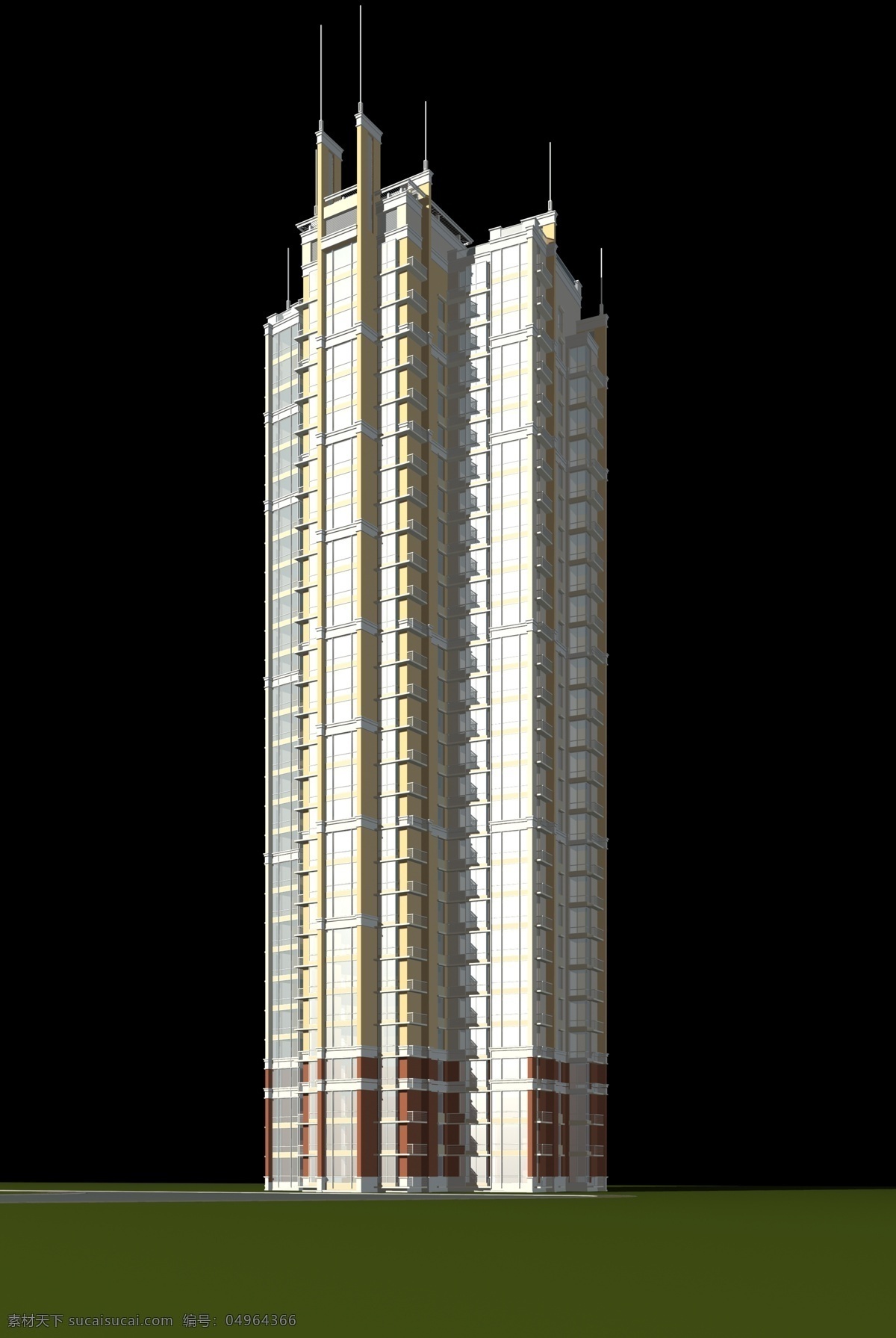 高层住宅 多层 建筑 住宅 3d 建模 高清 效果图 3d作品 3d设计