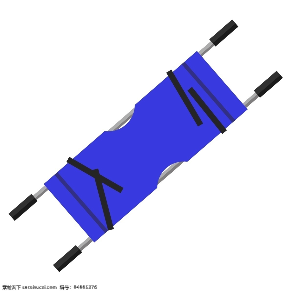 蓝色担架工具 担架 蓝色 救护