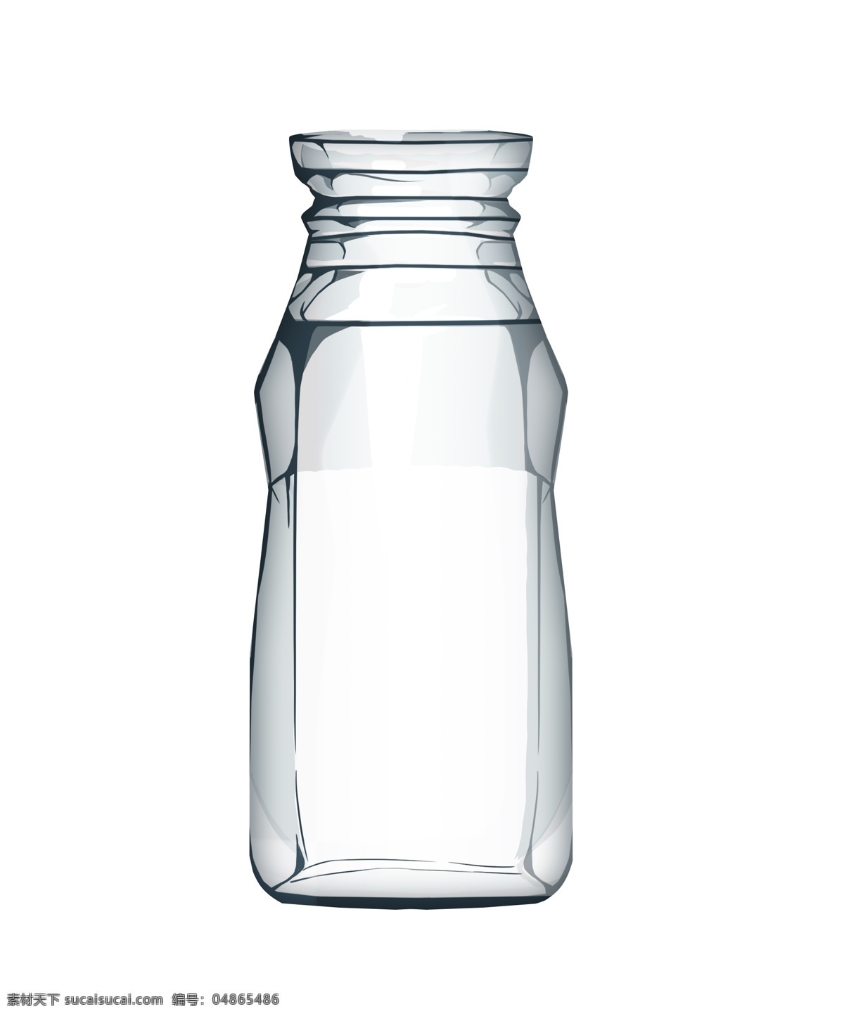 白色 瓶子 玻璃 插图 透明玻璃器 便于携带 卡通瓶子 喝水瓶子 旅行瓶子 日用气血 一体水杯 日常用品