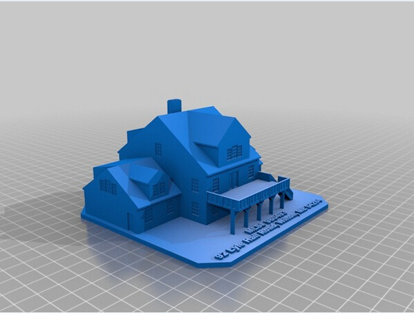 缅因州 威尔顿 房子 建筑 3d模型设计 3d打印模型 建筑结构模型