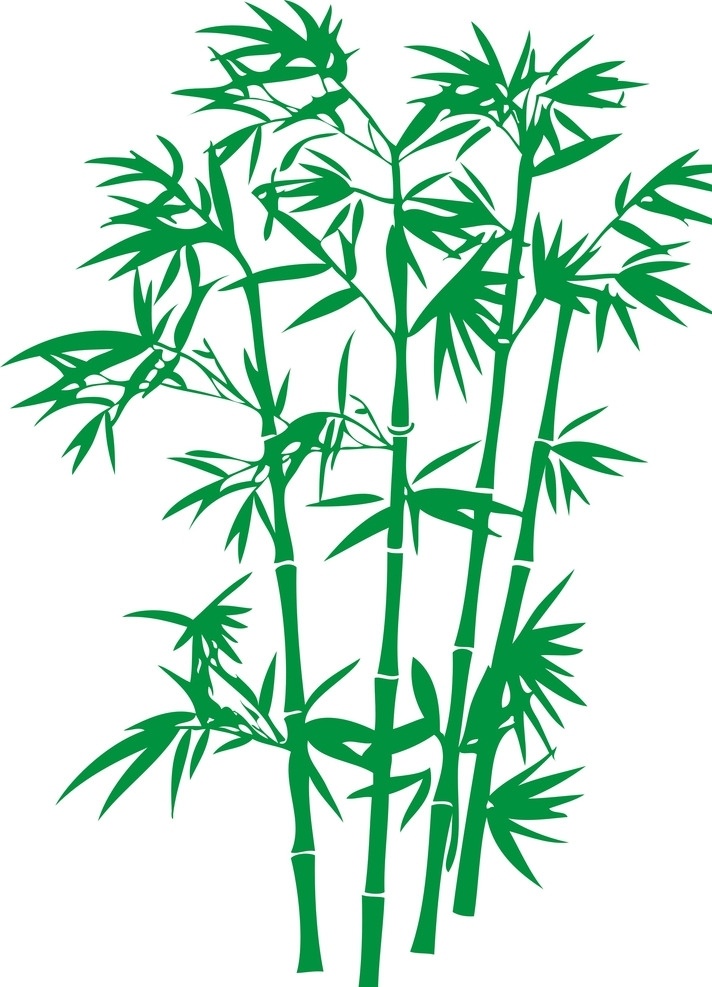 绿竹矢量图 竹子 矢量 绿色 cdr矢量 矢量素材 生物世界 树木树叶