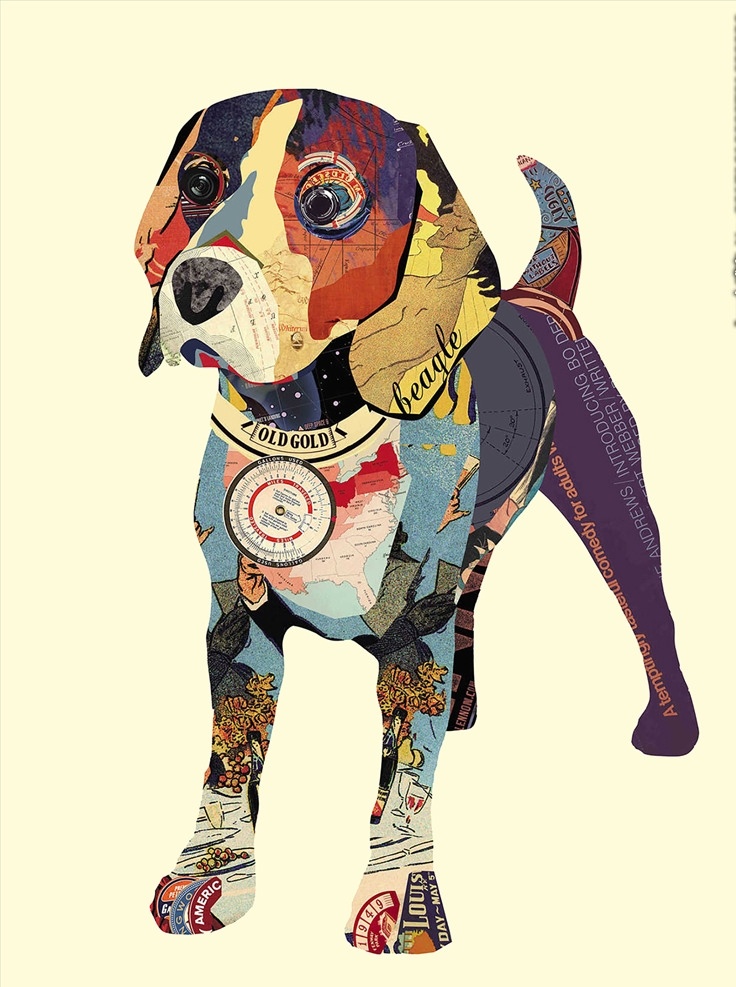 警犬 装饰画 图案 纹理 贴画 报纸 世界地图 复古 时尚 金色 狗狗 高清分辨率 环境设计 无框画