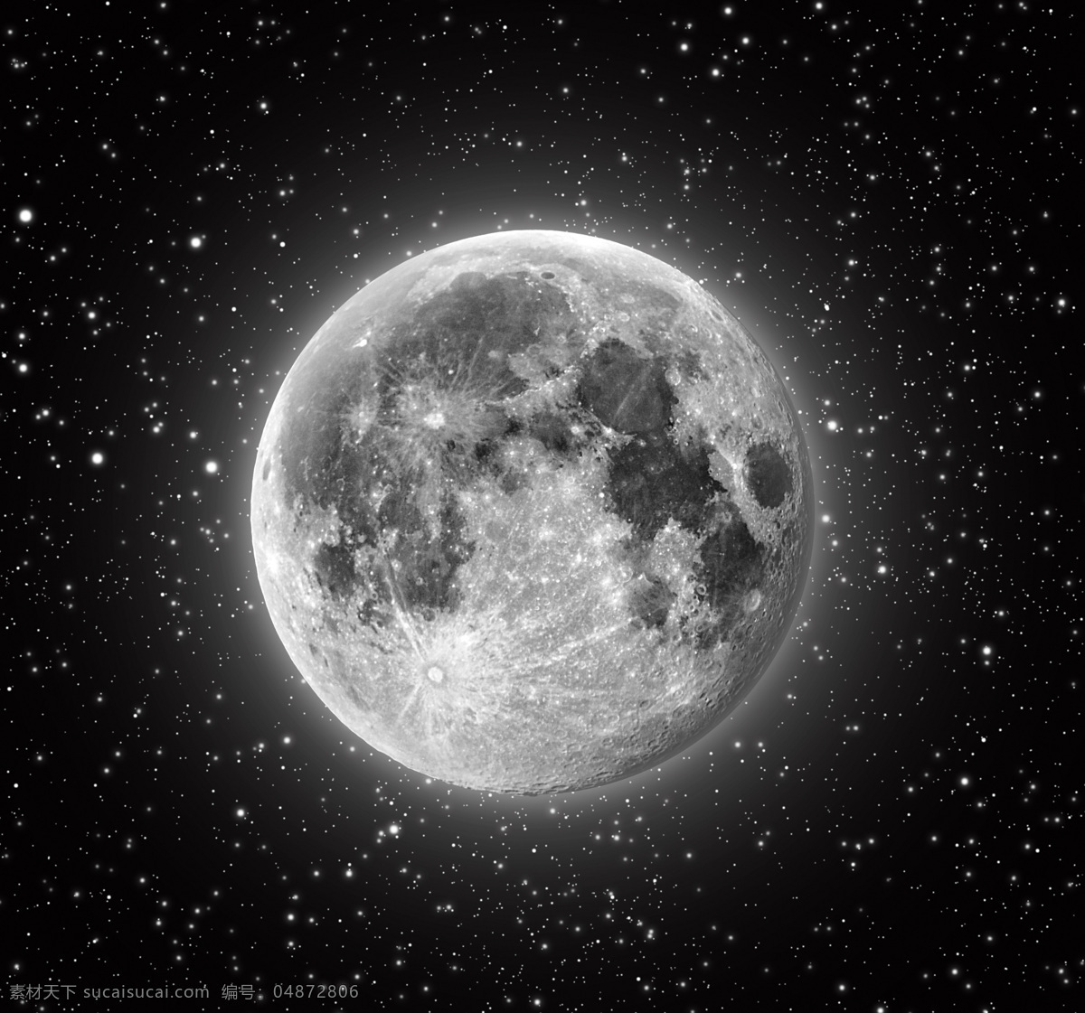 璀璨 星空 圆月 星光 月亮 太空 月光 唯美风景 宇宙太空 环境家居