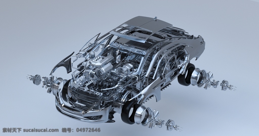 3d 汽车 生产线 场景 零件 汽车零件 配件 汽车配件 现代科技 交通工具