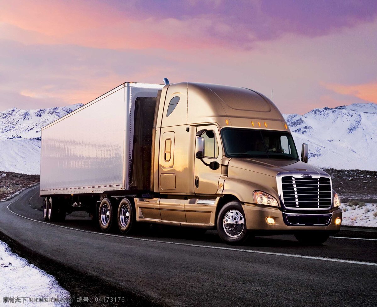 大卡车 外国卡车 高级拖车 freightliner truck 汽车 交通工具 现代科技