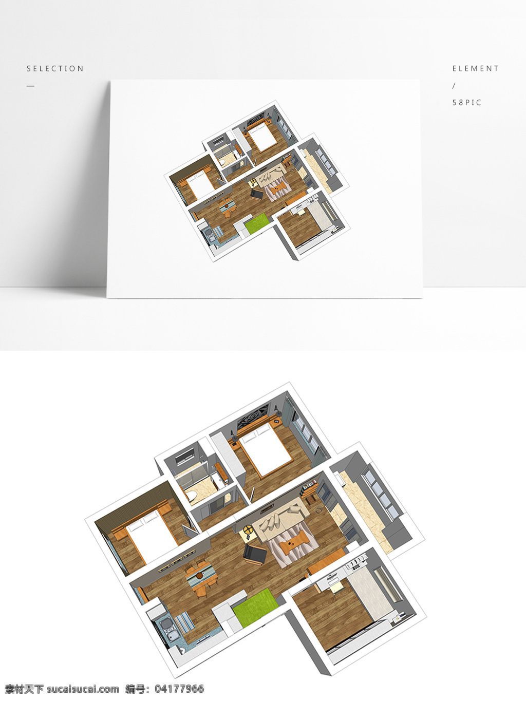 日式 风格 su 全景 模型 室内空间设计 住宅室内设计 样板房 透视 3d模型 su模型 草图大师模型 家具模型 日式风格设计