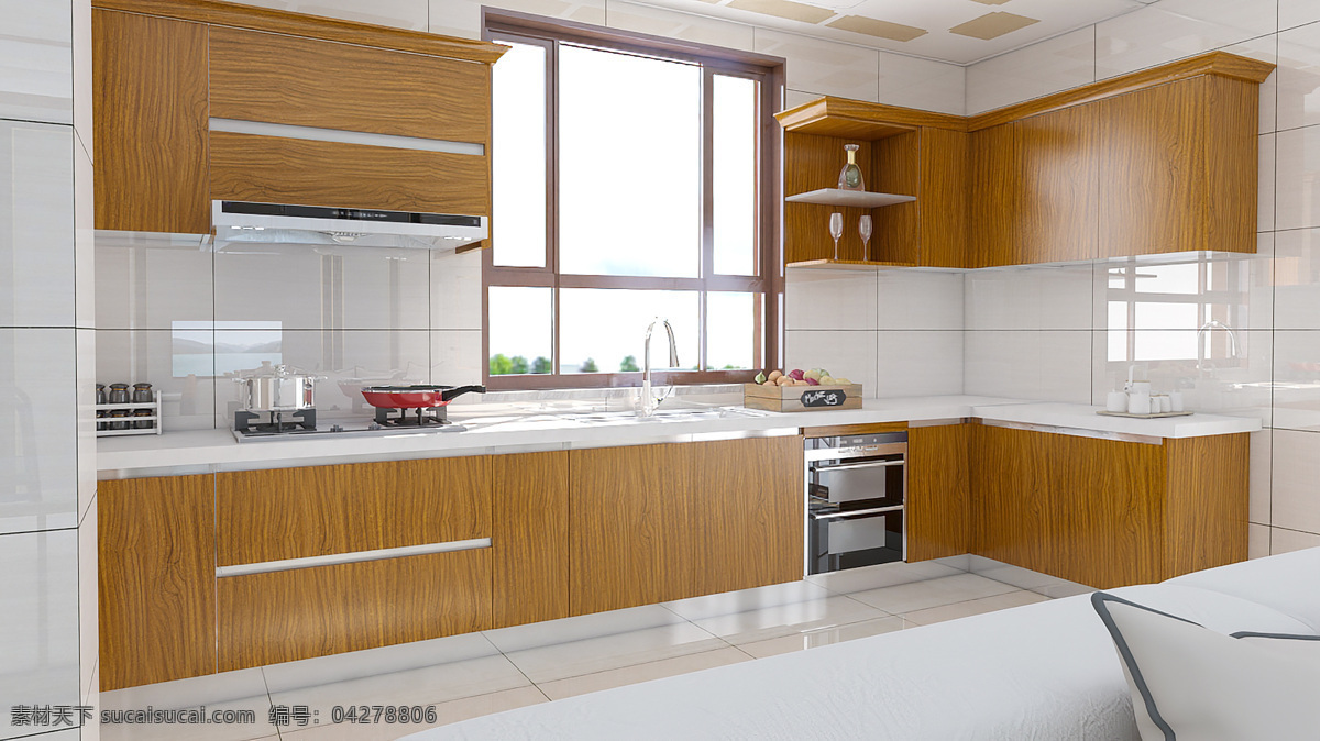 开放厨房图片 厨房 橱柜 吊柜 顶线 石英石 开放柜 电器柜 高清 室 效果图 3d设计 3d作品