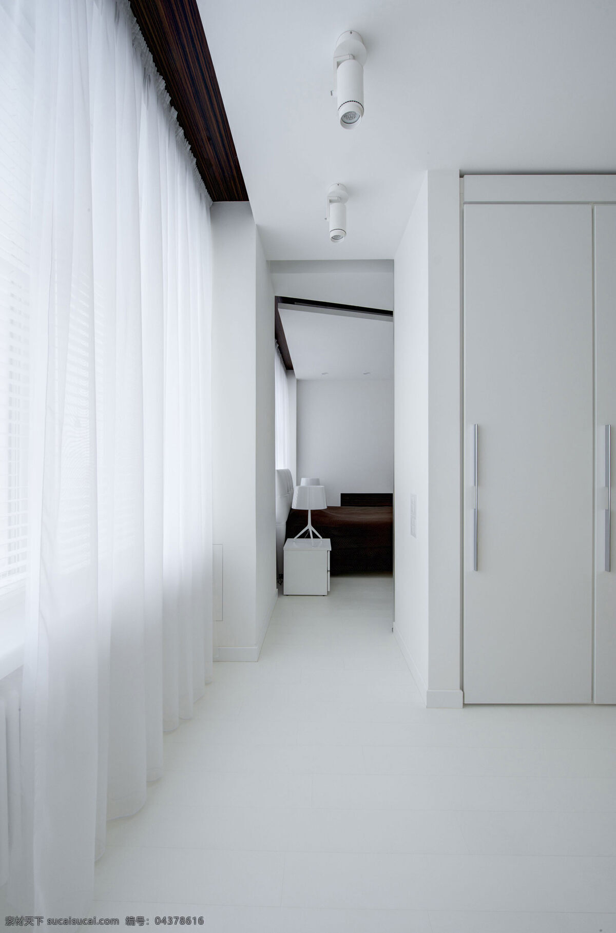 现代 极 简 卧室 白色 亮 衣柜 室内装修 效果图 客厅装修 白色地板 白色窗帘 白色衣柜
