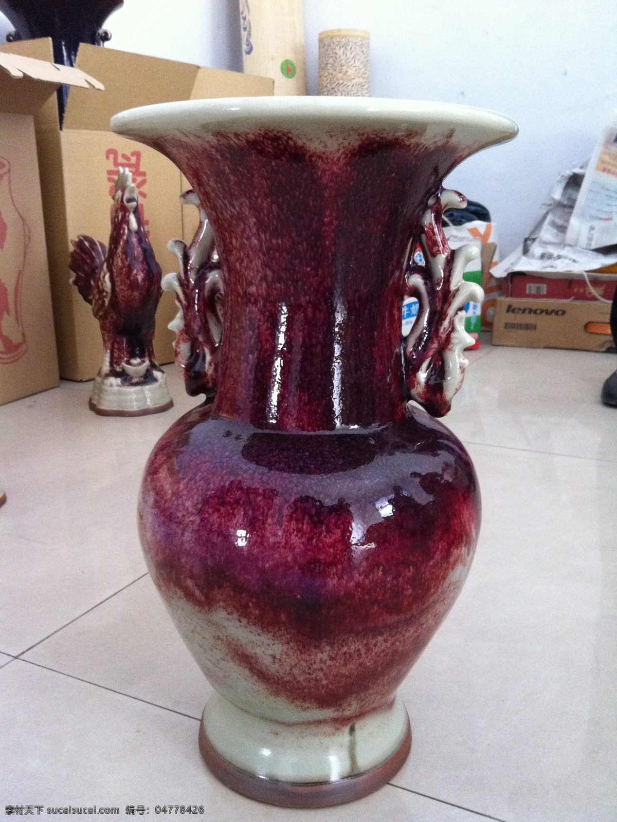 钧瓷花瓶 钧瓷 瓷器 陶瓷 瓷瓶 瓷器宣传画 瓷器图片 文化艺术 器物 传统文化