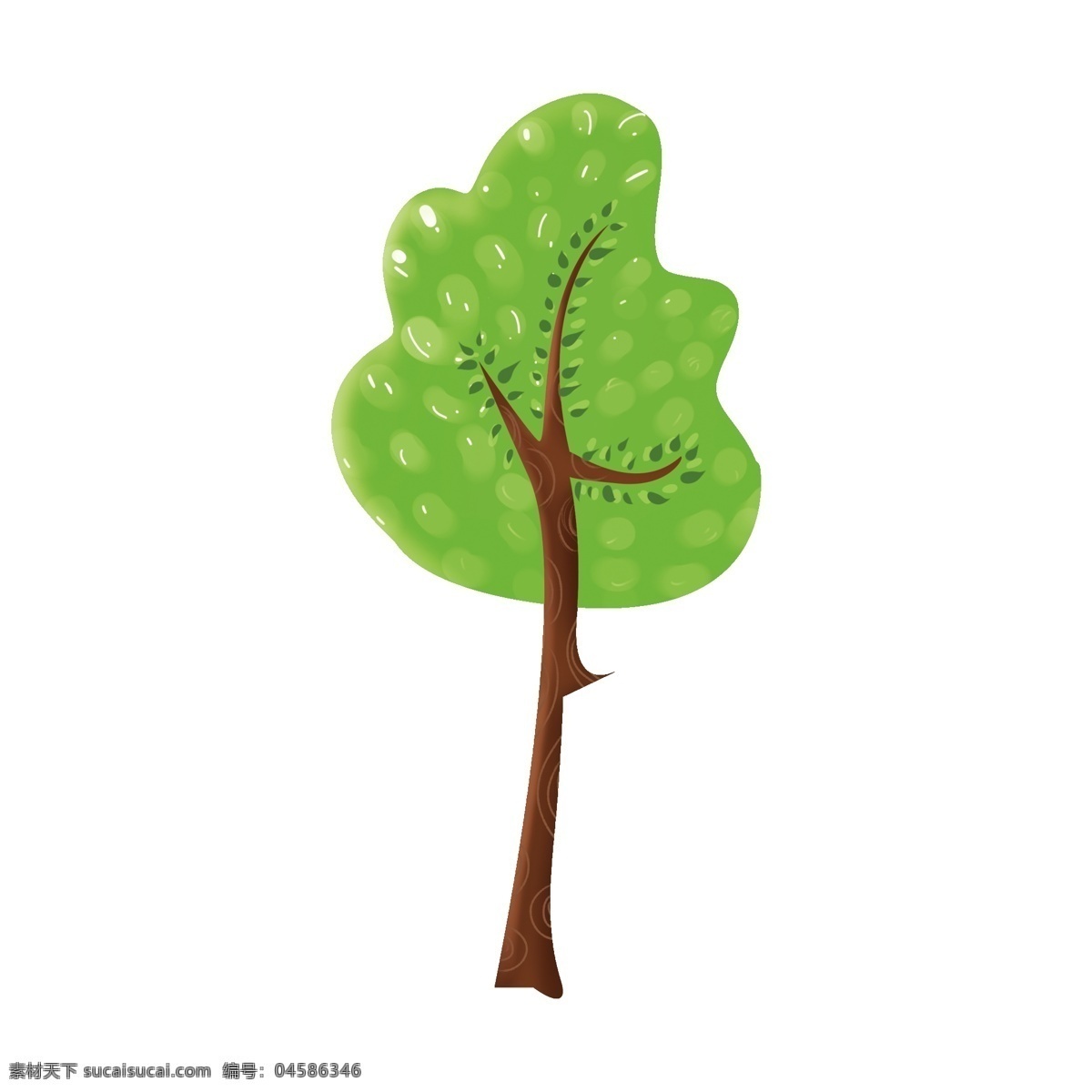 小 清新 绿色 树木 植物 小树 叶子 浪漫 唯美 清雅 装饰图案 免扣素材 透明素材