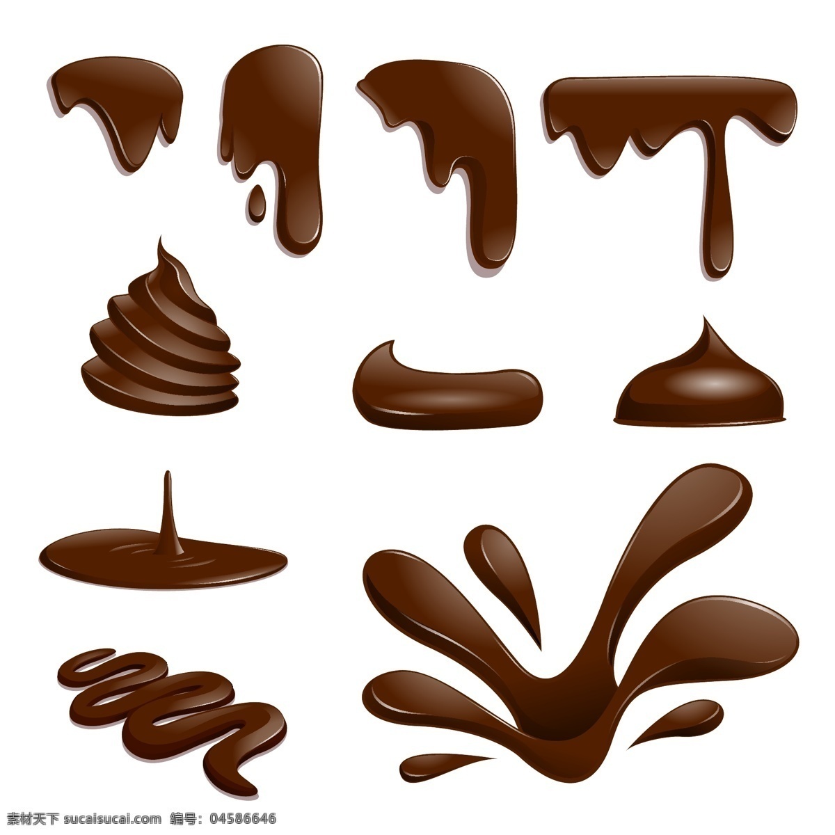 巧克力 雪糕 溶解 食物 液体