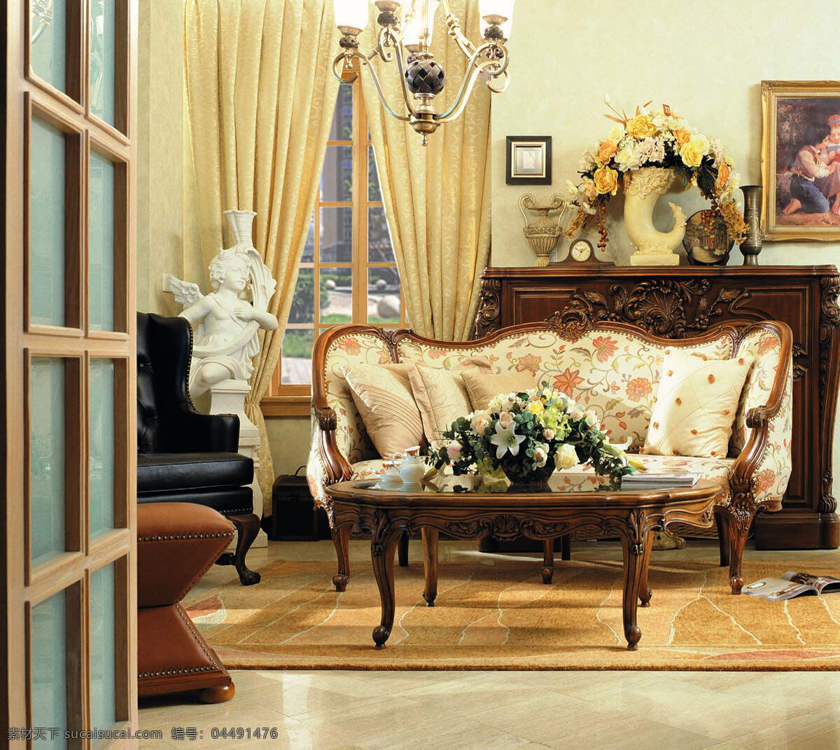 简单 欧式 沙发 室内 装修 家居装饰素材 室内设计