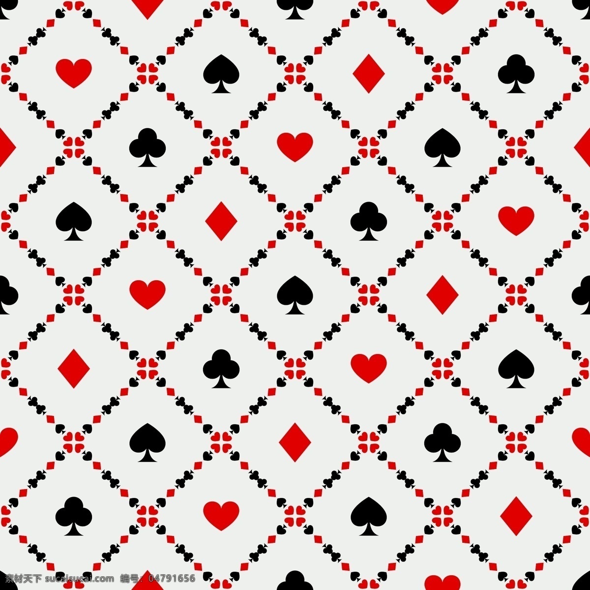 扑克牌底纹 扑克牌 扑克花 黑桃 红桃 德州扑克 底纹边框 背景底纹 白色