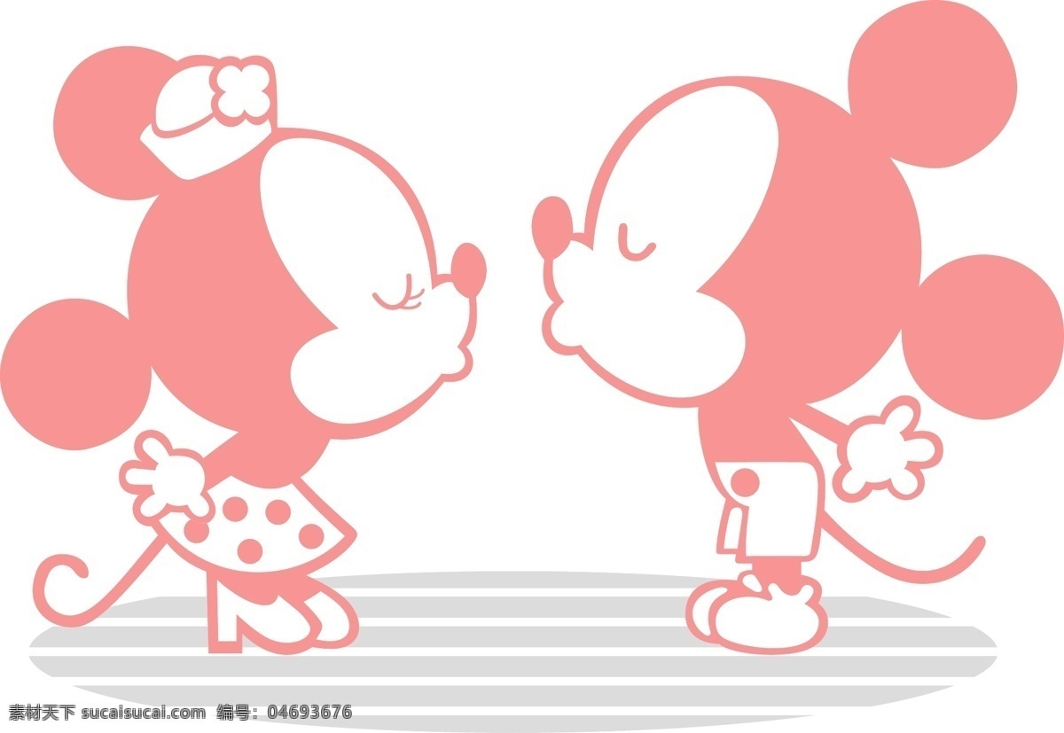 迪斯尼 米老鼠 米奇 米妮 卡通动画 设计元素 矢量设计 卡通动漫 迪斯尼动画 米老鼠花型 图案 卡通图案 动漫动画 动漫人物