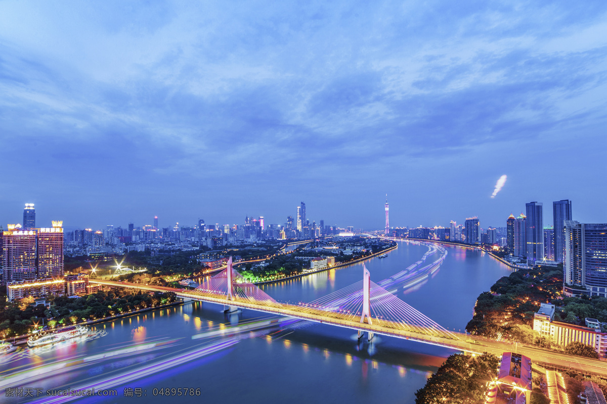 大桥 广州 夜景 大河 桥上车流 灯光 夜晚 月亮 小蛮腰 多云 建筑 广州夜景图片 广州夜景 建筑园林 建筑摄影