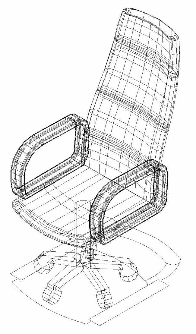 梯形 靠背 转椅 3d cad 办公 办公室 模型 座椅 cad素材