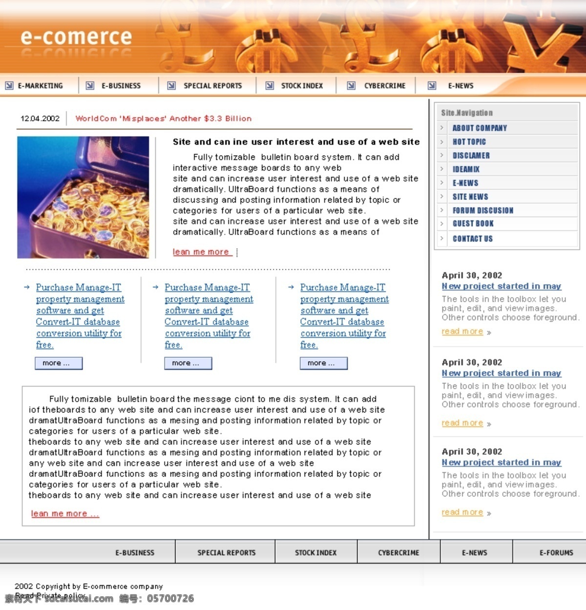 欧美 金融 财经 门户网站 模板 门户 网页模板 网页素材 网页代码