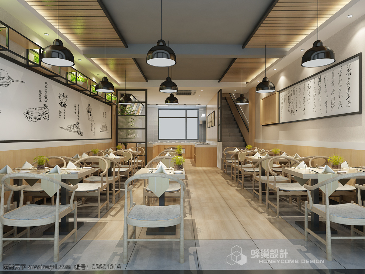 石磨豆腐坊 快餐店 早餐店 豆浆店 室内设计 3d设计 3d作品
