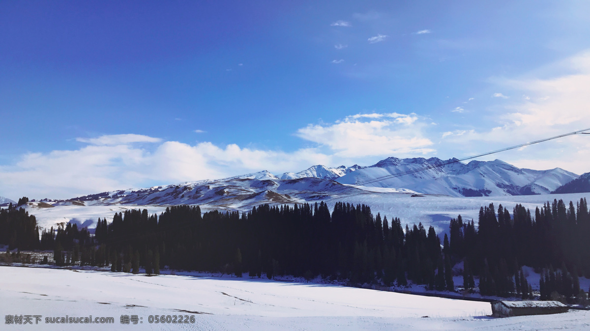 唐 布拉 草原 雪景 尼勒克 唐布拉 雪山 新疆 伊犁 百里画廊 自然景观 自然风景