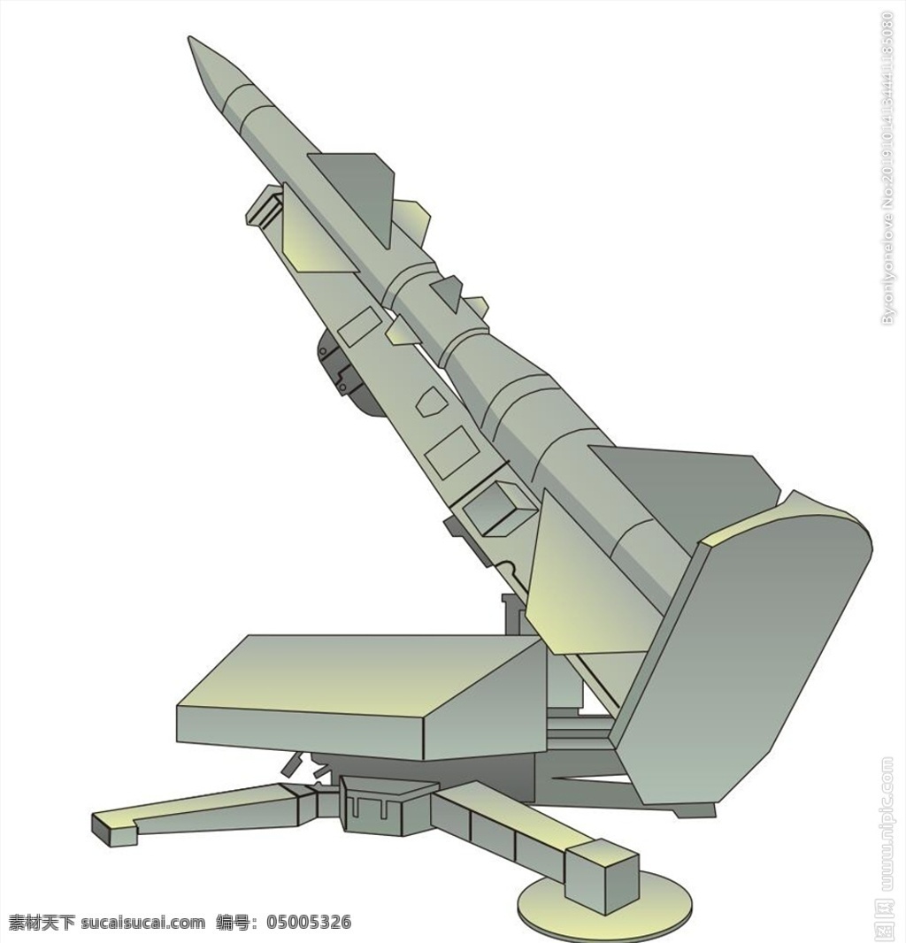 火箭炮台 火箭炮 小型导弹 导弹 导弹发生器 现代科技 军事武器