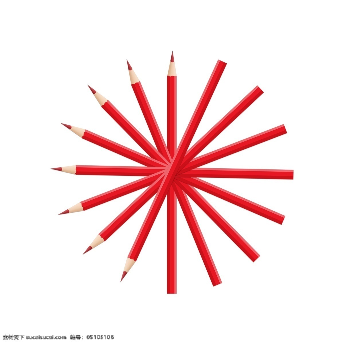 文具用品 红色 铅笔 儿童文具用品 不 带 橡皮 卡通手绘 学习用具 红色铅笔