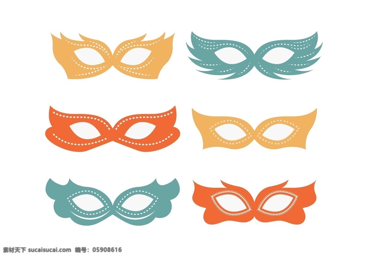 蝴蝶面具素材 扁平化面具 面具素材 面具 派对 聚会 眼罩 矢量素材 派对面具 蝴蝶面具