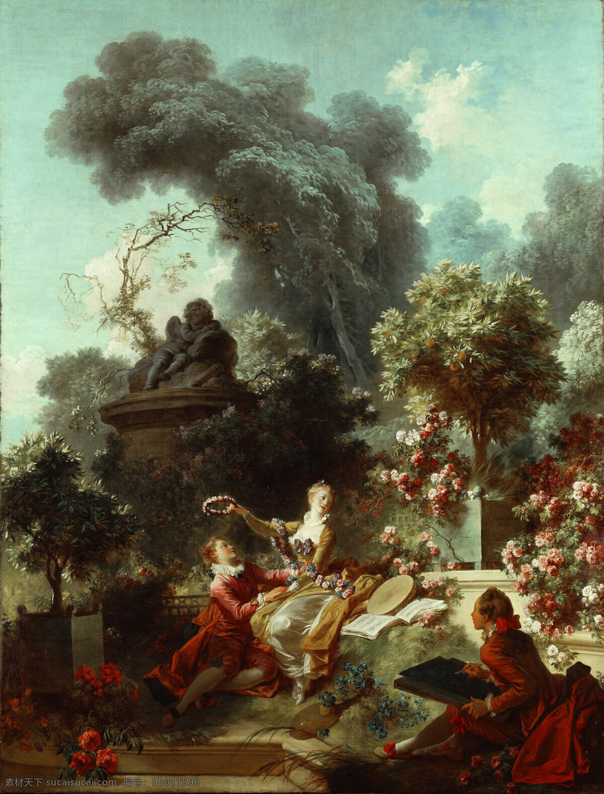 纳尔 作品 绘画书法 情侣 文化艺术 油画 纳尔作品 爱的追求 加冕 作画 18世纪油画 装饰素材