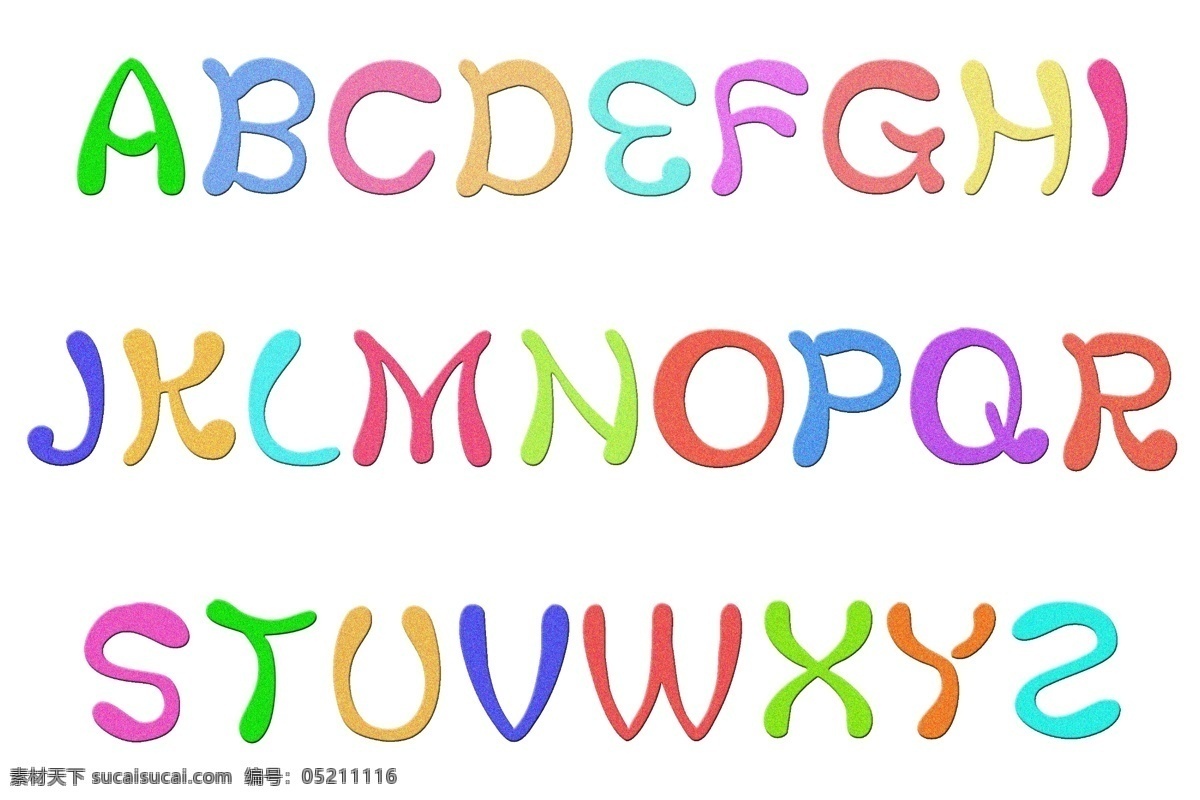 常规 通用 字母 英文 艺术 字 千 库 原创 英文字母 大写字母 卡通字母 彩色字母 艺术字
