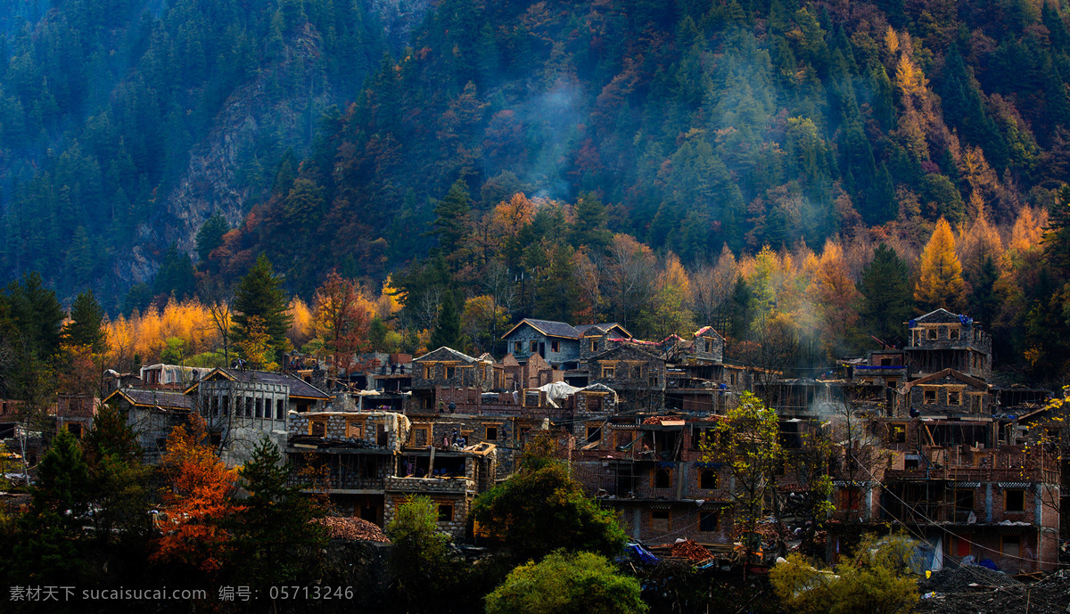 四川丹巴秋景