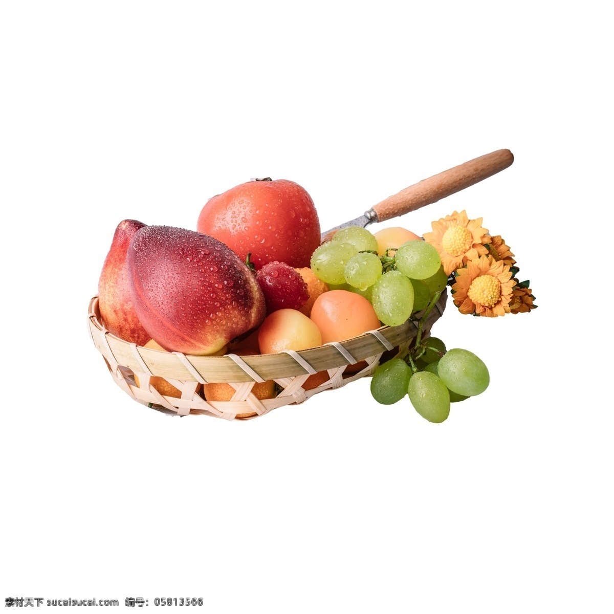 竹篮里的水果 水果 实物 实物免扣 实物下载
