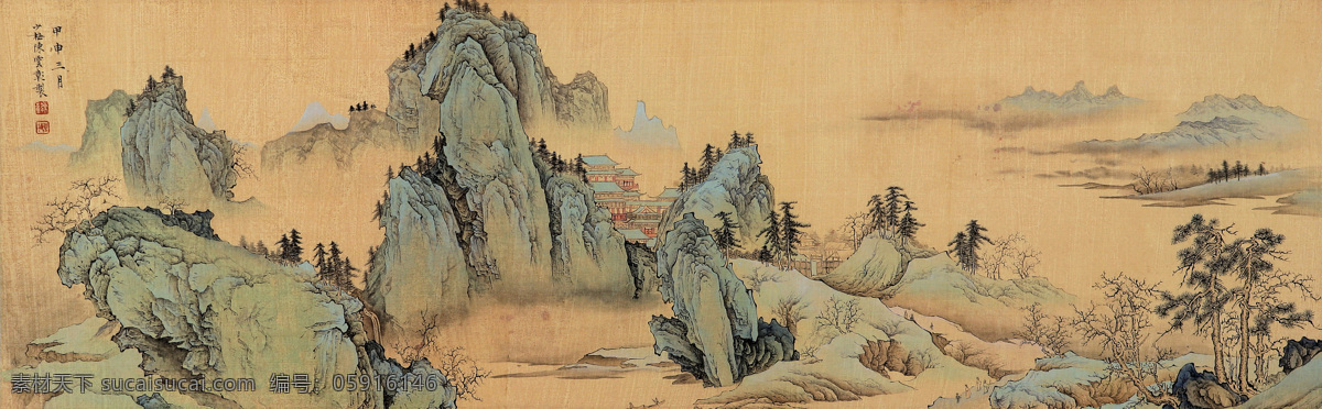 山水古画素材图片下载-素材编号05916146-素材天下图库
