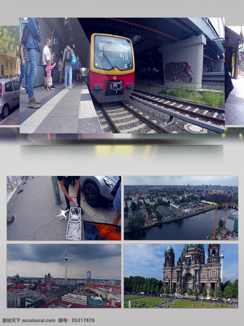 2k 柏林 无人机 航拍 城市 人文 建筑 古城堡 城市景观 古建筑 历史 轻轨 火车