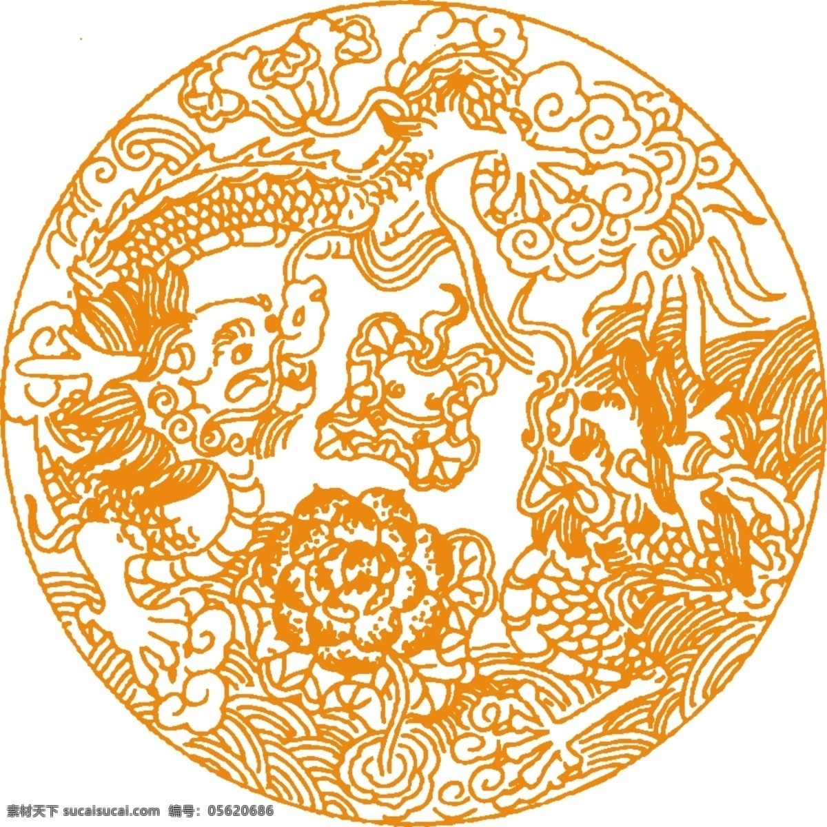 双龙戏珠 龙纹 中式龙 雕刻龙 底纹 龙 文化艺术 传统文化