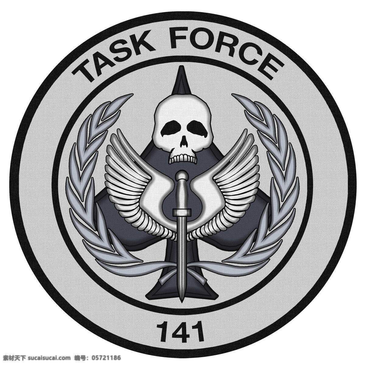 task 臂章 标志 超酷 徽章 骷髅 使命召唤6 force 141特工队 游戏周边